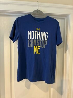 Under Armour kids Blue 'Nothing Can Stop Me' Graphic Tee